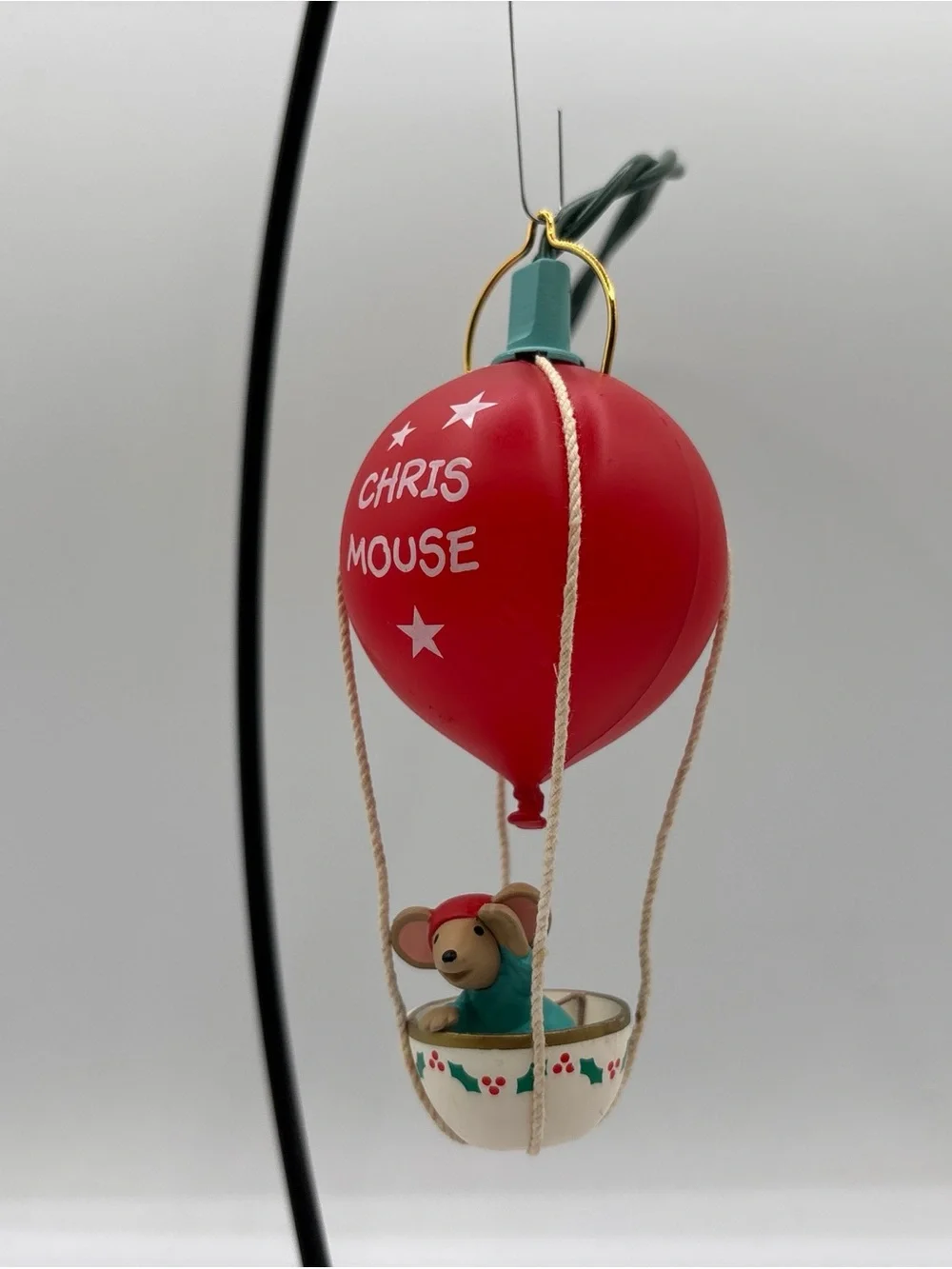 Hallmark Keepsake Ornament 1993 Vintage Chris Mouse Flight 9th In Mouse Series